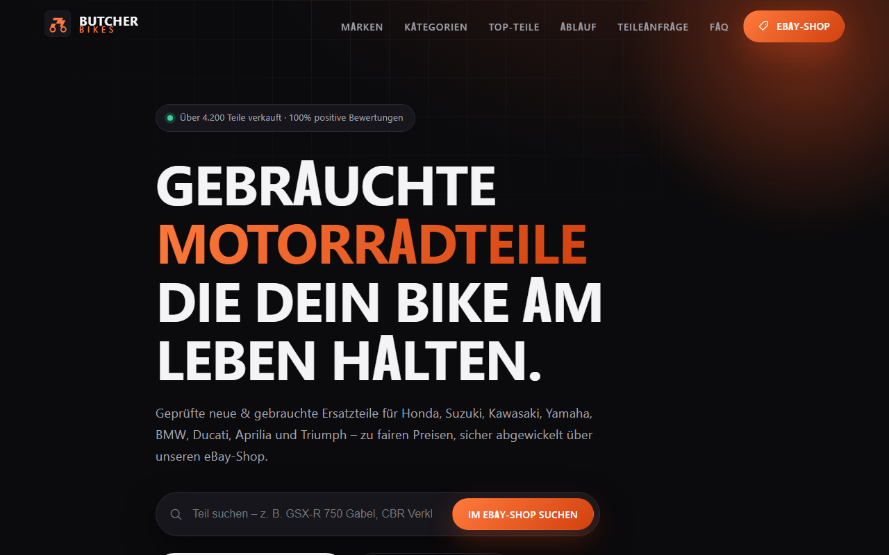 Screenshot von butcherbikes.de